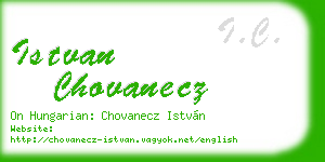 istvan chovanecz business card